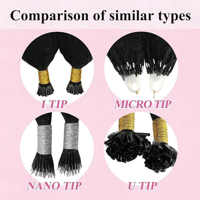 YoungSee Micro Beads Hair Extensions Human Hair Kinky Straight 22 Inch Black Microbead Hair Extensions Human Hair Black 50g Beaded Hair Extension Yaki 50s Invisible Microloop Remy Hair