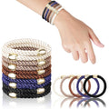 Hair Ties No Damage - 10PCS Ponytail Holders - Elastic Hair Ties for Thick Hair - Braided Hair Bands for Women Girls's Hair - Classic Dinner