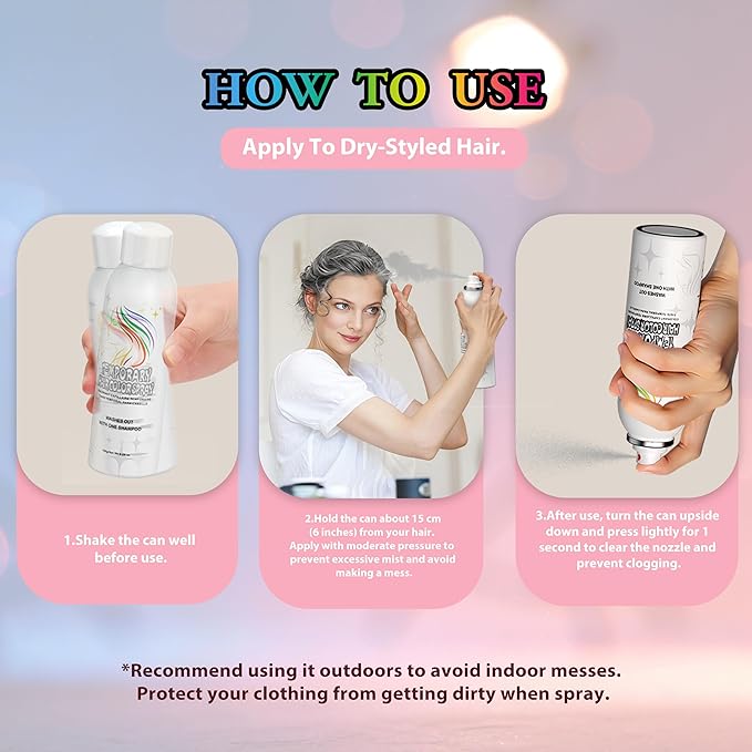 Temporary Hair Color Spray | 150ml Instant Silver Gray Hair Spray for Adults & Kids | Washable & Non-Sticky, Gentle Formula, Grey | Halloween, Cosplay, Costume Party, Festivals