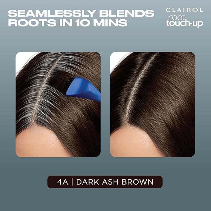 Clairol Root Touch-Up by Nice'n Easy Permanent Hair Dye, 4A Dark Ash Brown Hair Color, Pack of 1