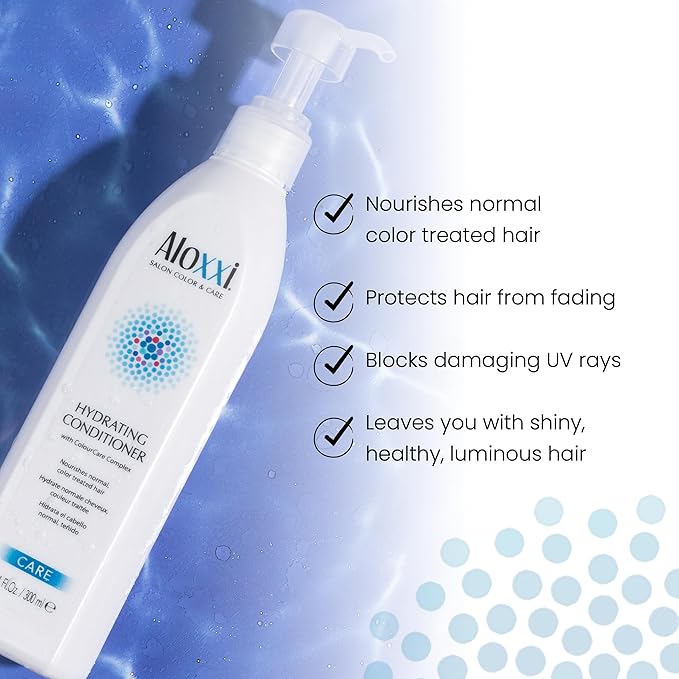 ALOXXI Hydrating Color Protectant Conditioner for Color Treated Hair with Keratin Jojoba & Olive Oils Nourishes and Repairs, 33.8 Fl Oz