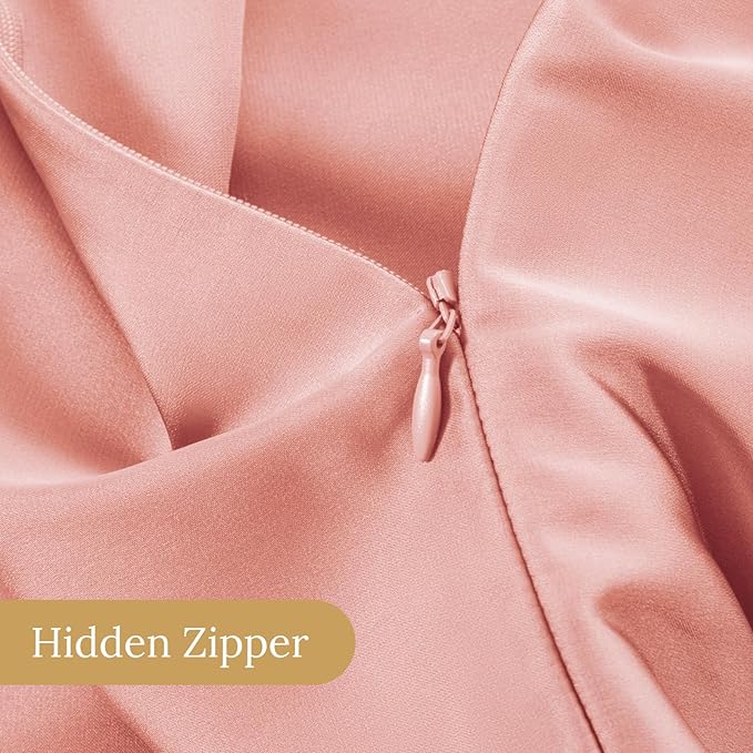 INFIIXSO Mulberry Silk Pillowcase for Hair and Skin, Silk Pillow Cases Queen Size with Hidden Zipper 20"x30", Extraordinary Smooth and Soft Cooling Pillow Cases for Hot Sleepers(Blush Pink, 1 Pack)