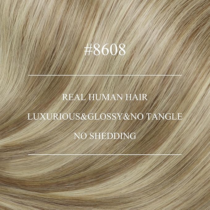 YoungSee Nano Beads Hair Extensions Human Hair Ombre Nano Extensions Human Hair Light Brown with Platinum Blonde Hair Nano-Tip Hair Extension 22inch Long Hair for Wedding 50g 50s