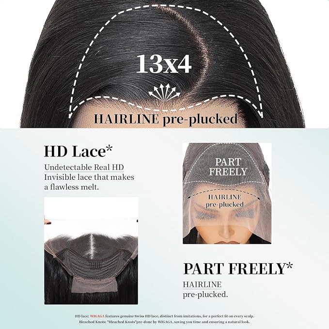 Long Ginger Wig Synthetic Lace Front with Straight Layered Hairstyle for Black Women - Pre-Plucked 13x4 HD Lace Glueless Wigs Ready to Wear 26inch