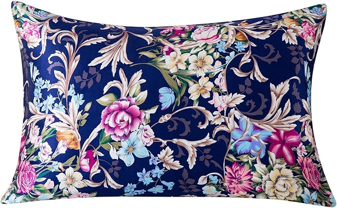 SLPBABY Silk Pillowcase for Hair and Skin with Hidden Zipper Print (Standard, Pattern4)