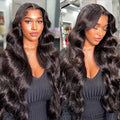 Real HD Lace Wig 13x6 Full Lace Frontal Wig 220% Density Body Wave HD Transparent Lace Front Wigs Virgin Human Hair Wigs Pre Plucked with Baby Hair 30 inch