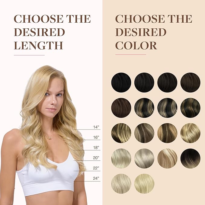 GOO GOO Clip in Hair Extensions Real Human Hair, Remy Human Hair Extensions Clip ins for Women, Natural Human Hair, 14inch 150g 9Pcs, #16/22 Light Blonde Highlighted Golden Blonde