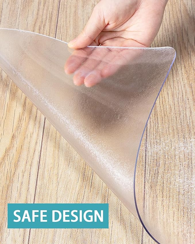 Refrigerator Mat, Clear Anti-Slip PVC Floor Protector, 2mm Thickness Scratch-Resistant Floor Mat