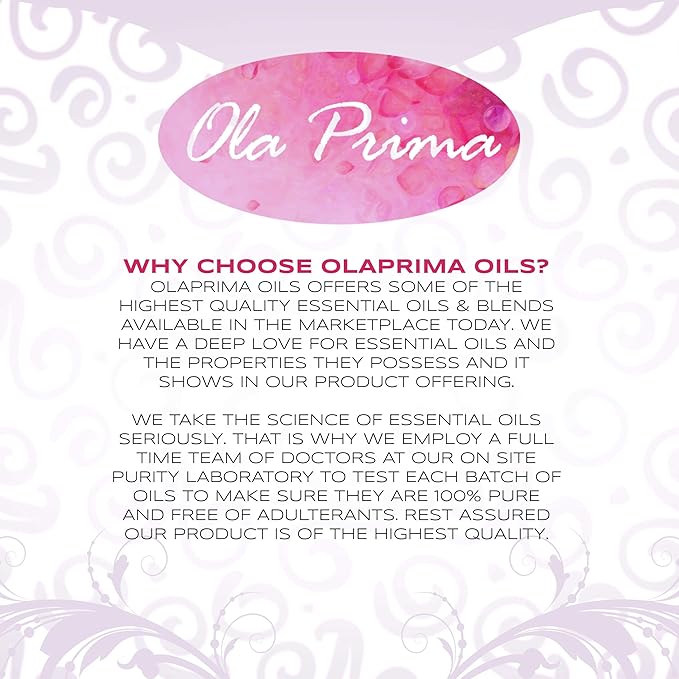 Ola Prima Oils 8oz - Rose Geranium Essential Oil - 8 Fluid Ounces