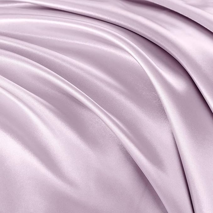 100% Mulberry Silk Pillowcase for Hair and Skin Made in USA, Pure 22 Momme Silk, Acne Pillowcase with Zipper, Hypoallergenic, Cooling, Anti Wrinkle, 1 Pc 20"x26" (Standard, Purple)