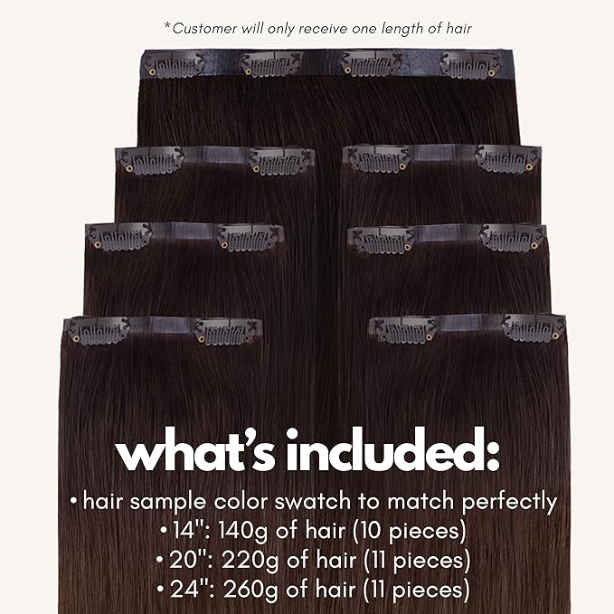 Irresistible Me Real Human Hair Extensions Clip Ins – 100% Human Hair Clip In Extensions for Length & Volume – Invisible Extension – Heat Resistant & Dyeable – Dimensional Brown, 20 Inches