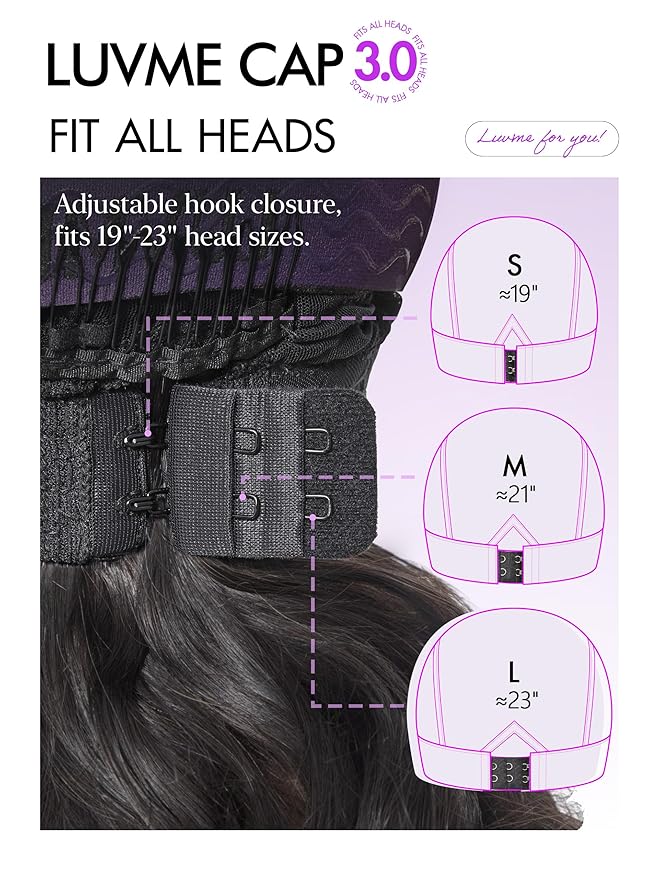 LUVME HAIR 7x6 HD Lace All-Day Comfort Wig with Bangs 200% Density Hair PartingMax Lace Wigs Loose Body Wave Lace Front Wigs Human Hair Pre Cut Plucked Lace Frontal Glueless 28 Inches