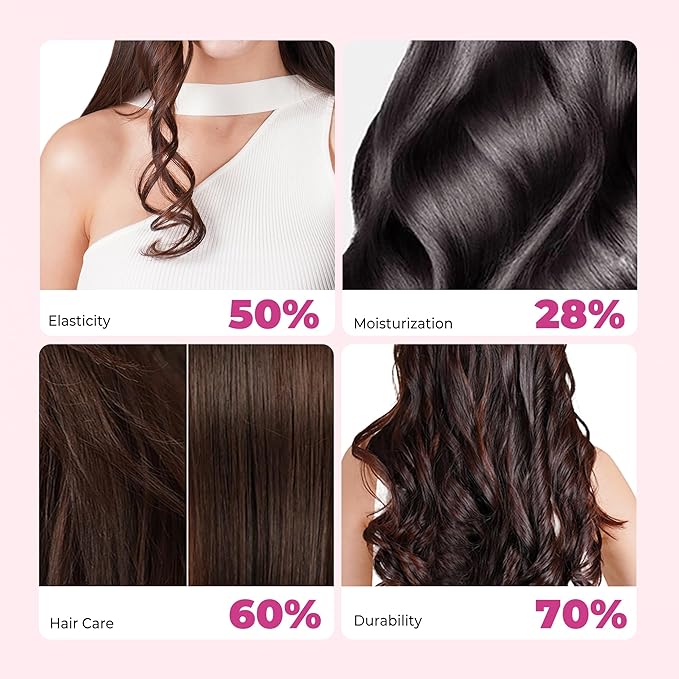 6 in 1 Hair Dryer Brush, Detachable Air Styler, 3 Heat Settings Blow Dryer Brush Frizz-Free Volumizing, Straightening, Curling ALCI Safety Plug for Travel & Home Styling (Pink-Black)