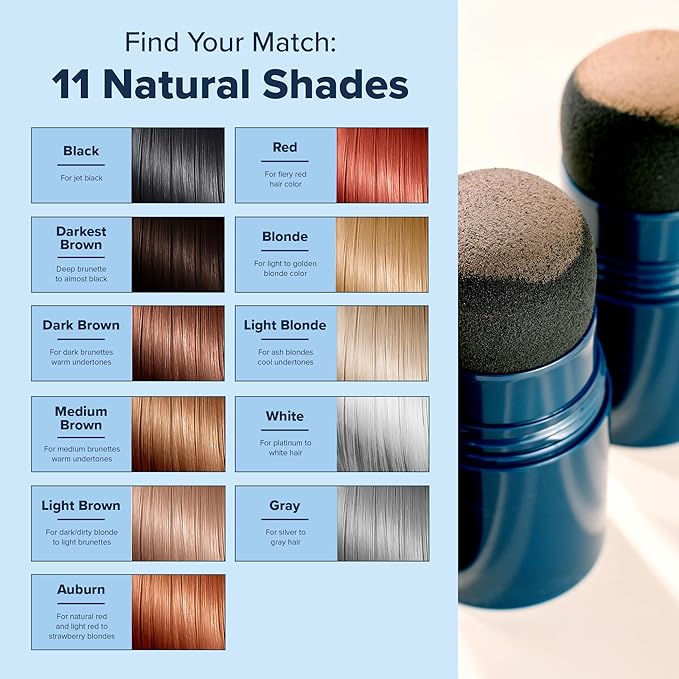 TRUHAIR Jumbo Color & Conceal Waterproof Root Touch Up Hair Color for Gray Hair Coverage - Instant Root Cover Up Hair Powder for Women & Men - Bald Spot Concealing, Hairline Filling (Gray)