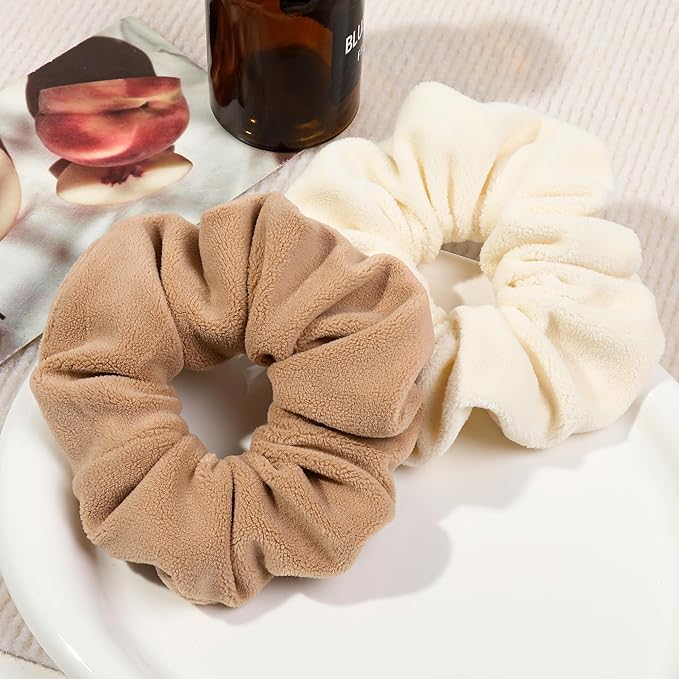 Large Scrunchies for Women's Hair Velvet Extra Big Scrunchie Both for Thick Hair or Thin Hair Curl Hair No Crease Jumbo Ponytail Holder No Hurt Your Hair for Sleep