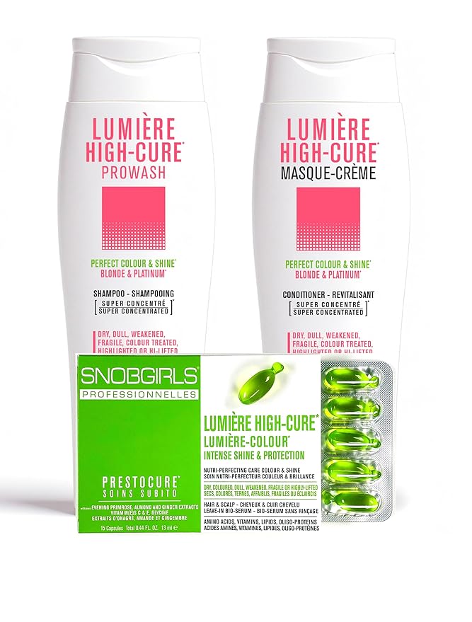 SNOB GIRLS LUMIERE HIGHCURE Vegan Deep Conditioner for Intense Shine & Protection. 1 Minute Hair Mask with argan oil & hair vitamins for Dry, Dull, Color Treated, Highlighted, Highly-Lifted Hair