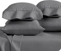 Bare Home Microfiber Bulk Pillow Cases - Standard/Queen Size Set of 4 - Cooling Pillowcases - Double Brushed - Grey Pillowcases 4 Pack - Easy Care (Standard - 4 Pack, Grey)