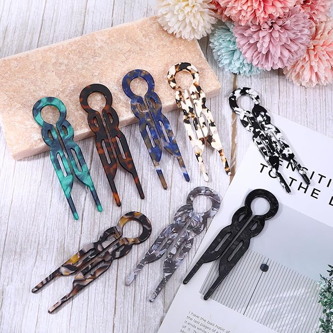 8 Pcs French Hair Pins for Women French Hair Clips Elegant Design Accessories Suitable for Christmas Valentines Wedding Birthday Thanksgiving Hairpin Gifts (Set B)