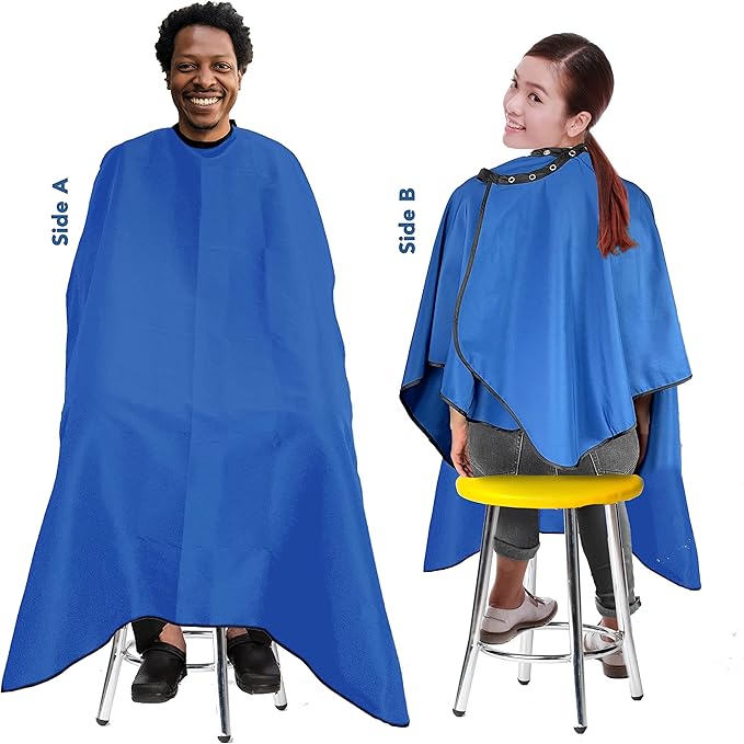 Allegro Combs Cutting Capes Adjustable 46X60 In. One-Size-Fits-All Stainless Steel Snap Buttons