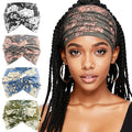 Extra Wide Headbands for Women Large Turban Headband Non Slip Boho Elastic Hairband Hair Twisted Knot Head Bands Accessories