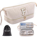 Initial Personalized Hair Dryer Case, Double-Layer Hair Tools Travel Carrying Case for Shark FlexStyle, Dyson Airwrap, and Supersonic Hair Dryer Attachments