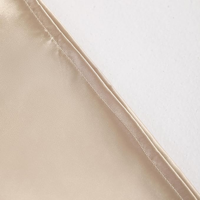NTBAY 2 Pack Satin Queen Pillowcases for Hair and Skin, Luxurious and Silky Pillow Cases with Envelope Closure, 20x30 Inches, Taupe