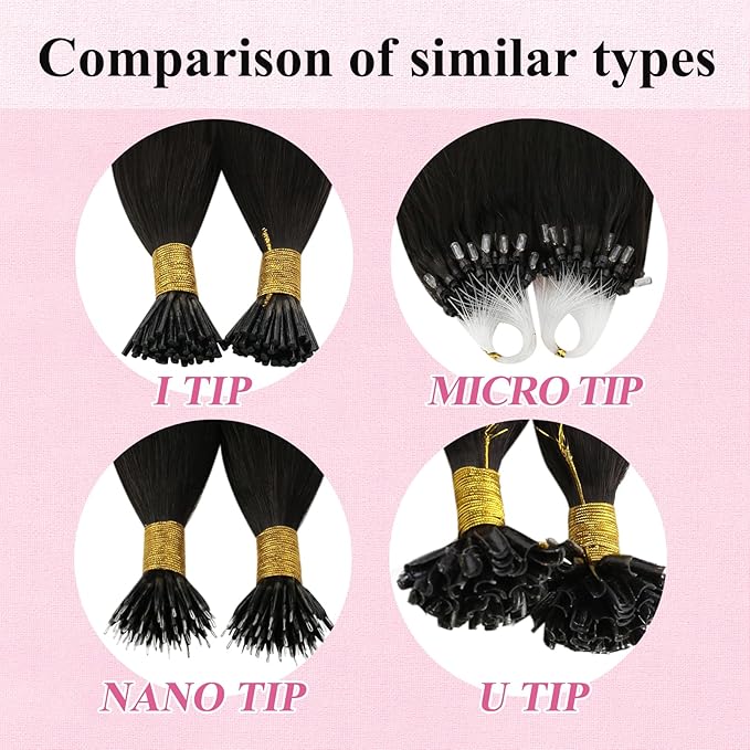YoungSee Micro Link Hair Extensions Human Hair Balayage Micro Hair Extensions Human Hair Ombre Dark Brown to Blonde Mix Browns Bead Hair Extension Real Hair Microbead Extension 14 Inch 50g 50s