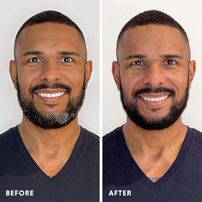 Hair & Beard Color for Full Gray Coverage 2 pack - Soft Ash Black - Ammonia-Free Complete Men’s At-home Beard & Hair Dye Kit, Professional-grade Permanent Hair Color (2.1)
