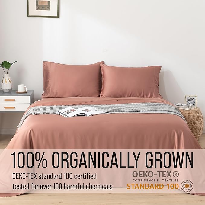 Bella Coterie | Luxury Bamboo Viscose Standard Size Pillowcase Set | 100% Organically Grown | Ultra Soft | Cooling | 2 Pcs [Raisin]