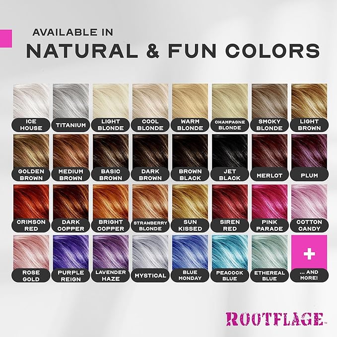 Rootflage Mystical Temporary Hair Color - Instant Waterless Toner for Brassy Roots, Root Touch Up and Toner - For Trendy Blonde, Gray, Blonde Lavender Hair Color -works on blonde hair only
