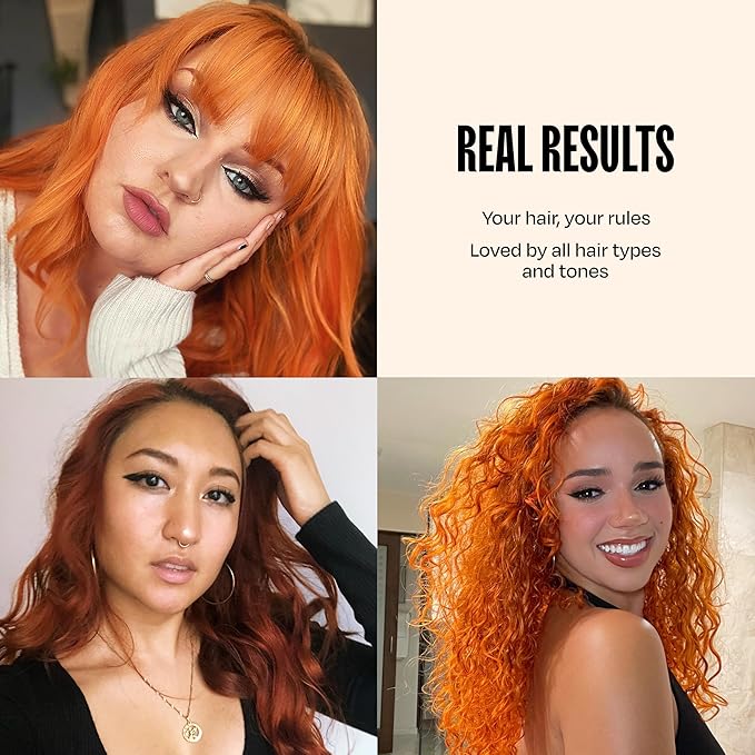 Overtone Semi Permanent Hair Color Conditioner, Ginger Glow, 8 oz, Nourishing, Damage-Free, Color Depositing Mask for All Hair Types with Shea Butter & Coconut Oil, Vegan & Cruelty-Free