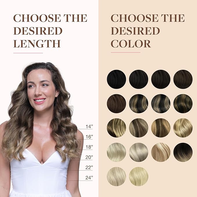 GOO GOO Clip in Hair Extensions Real Human Hair, Remy Human Hair Extensions Clip ins for Women, Natural Human Hair, 18inch 130g 7Pcs, 4/26/4 Balayage Chocolate Brown to Honey Blonde