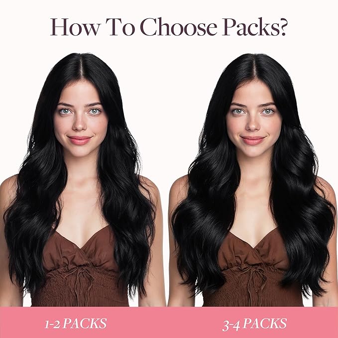 GOO GOO Tape in Hair Extensions Human Hair, 1 Jet black, 18inch 50g 20pcs, Skin Weft Seamless Invisible, Silky Straight with Thick Ends, Remy Human Hair