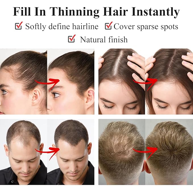 VOLLUCK Root Touch up Powder, Long-lasting Gray Hair Cover up Powder for All Hair Types, Waterproof for Women and Men (Dark-Blonde, 0.42 0unce)