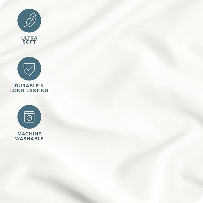 Bare Home Microfiber Pillow Cases - King Size 20x36 - Cooling Pillowcases - Double Brushed - Easy Care - Envelope Closure (King Pillowcase Set of 2, Cream)