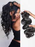 LUVME Body Wave Seamless 2 Pack 220g 14Pcs Clip in Hair Extensions Full Max with 24inch Remy Human Hair Extensions, Natural Black 100% Real Soft Hair