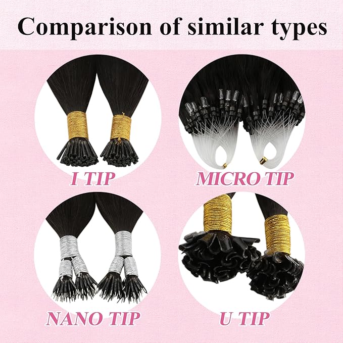 YoungSee Micro Bead Hair Extensions Real Human Hair Dark Brown Microlink Hair Extensions Human Hair Brown Beaded Hair Extension Long Hair Micro Hair Extension 24In for Date Nights 50s 50g