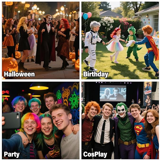 Blue Hair Spray, Temporary Hair Color Spray for or Kids Women Men, Temporary Blue Hair Dye, Washable Hair Wax Color,Hair Coloring Natural Hair Strong Style Gel for Christmas Party,Cosplay(4.06oz)
