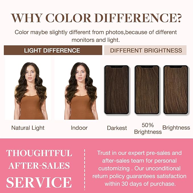 GOO GOO Clip in Hair Extensions Real Human Hair, Remy Human Hair Extensions Clip ins for Women, Natural Human Hair, 18inch 130g 7Pcs, 4A Chocolate Brown