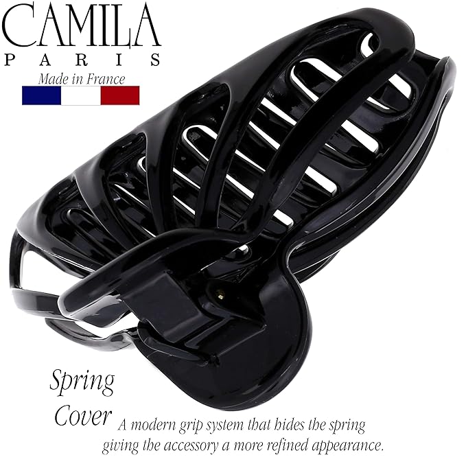 Camila Paris CP3053 2PK French Hair Clip for Women Thick Hair for Long Curly Wavy Hair, Girls Hair Claw Clips Fashion Styling Hair Accessories for Women, Strong Hold No Slip Grip, Made in France