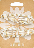 Hair Clips, 2Pcs 3.1Inch Rhinestone, Gold, Hair Accessories, Bridal, Wedding, Party, Prom Barrettes for Women Girls