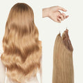 Luxy 100% Remy Human Hair – Halo Clip-In Hair Extensions –Natural Looking Volume & Length - One-Piece - Easy 5-Min Application 140 grams 16" Dirty Blonde Halo