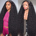 30 Inch Deep Wave Lace Front Wigs Human Hair 200 Density 13x6 HD Lace Frontal Wigs Human Hair Pre Plucked Curly Wig Wet and Wavy Lace Front Wigs Glueless Wig For Women