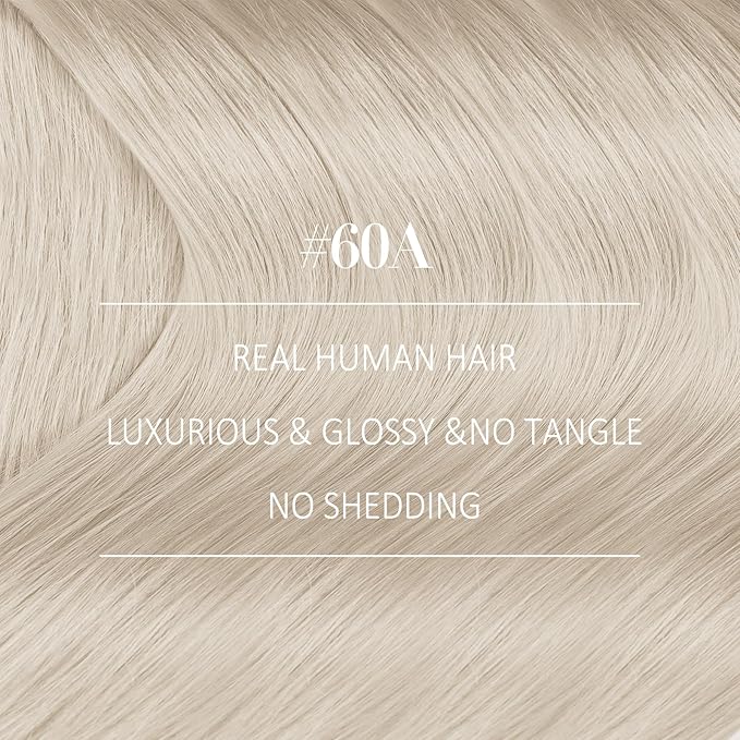 YoungSee Clip in Human Hair Extensions Blonde Human Hair Clip in Extensions Platinum Blonde Invisible Clip on Hair Extension Real Hair Silky Straight 18Inch Set 7Pcs 120G