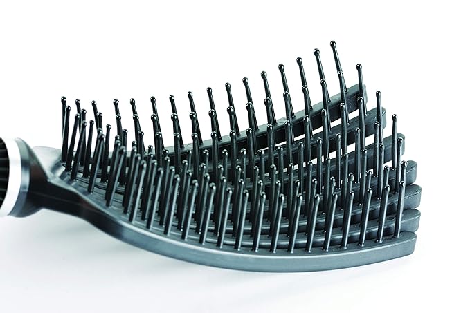 Premium Tangle Buster Brush – Soft Nylon Travel-Friendly Bristles – Long Durable Rubber Handle – Ideal for Wet and Dry Hair & Easy Grooming, Pink Color