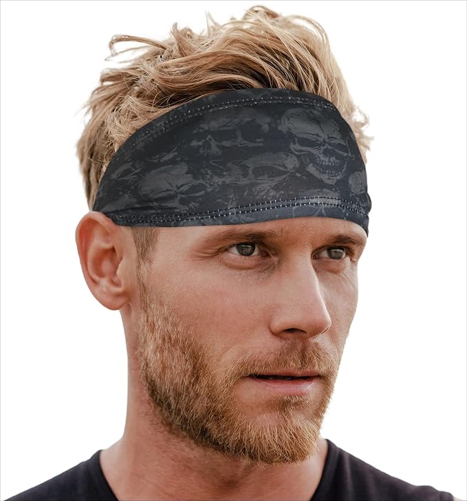 Tough Headwear Tough Outfitters Headband for Men - Mens Headbands - Working Out Sports Performance Head Bands - Athletic Cycling Running Sweat Band, Football Headbands - Sweat Bands Men/Women