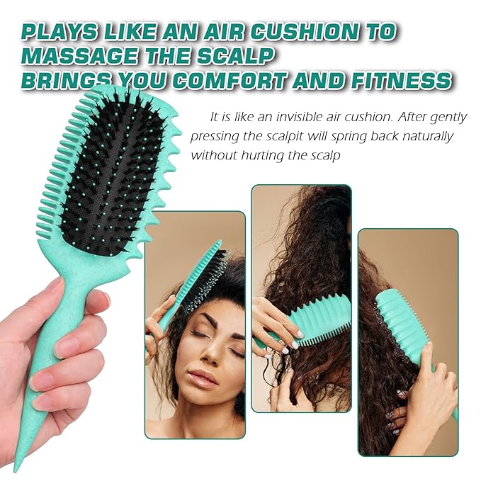 Candy Brush Curl Defining Hair Brush for Effortlessly Detangling Shaping and Styling Curls, Curl Brushes with EdgeLift for All Wet or Dry Hair Types for Women and Girl, Reduce Pulling and Frizzing