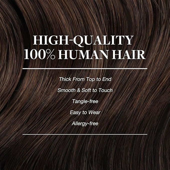 GOO GOO Clip in Hair Extensions Real Human Hair, Remy Human Hair Extensions Clip ins for Women, Natural Human Hair, 24inch 150g 9Pcs, #2A Light Brown