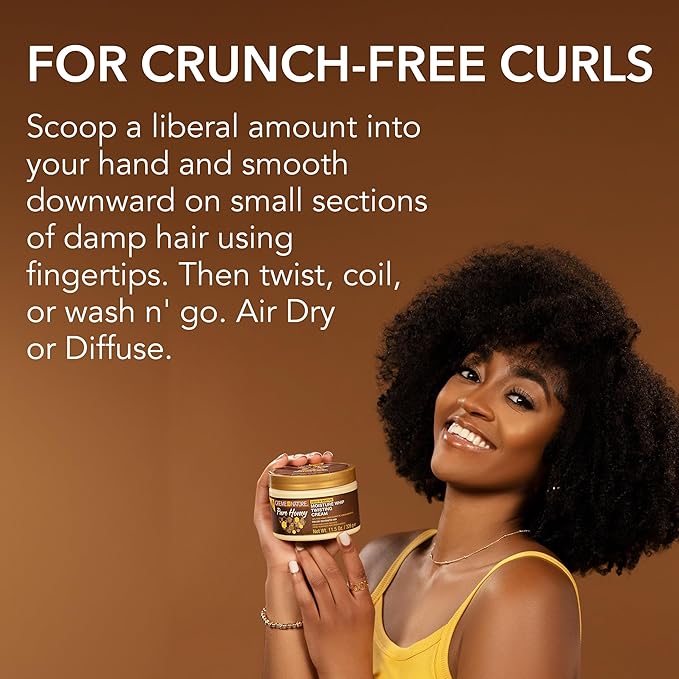 Creme of Nature Pure Honey Define Moisture Whip Twisting Cream, Defines & Elongates Curls, Long-Lasting Hold Without Crunch, Hair Care Gift for Her, 11.5 oz