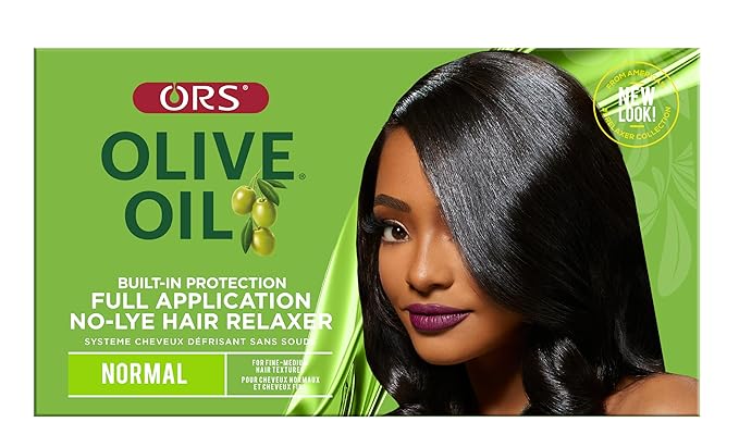 ORS Olive Oil Built-In Protection Full Application No-Lye Hair Relaxer Normal Strength (Pack of 4)